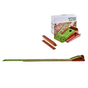 Tapis de putting de golf d'intérieur avec retour automatique de balle et 1 trou, aide à l'entraînement anti-plis, accessoire de mini-golf, filet de golf - Product Image 6