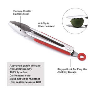 Heavy Duty <b>Silicone</b> Tongs With Heat Resistant Grip For Safe Cooking <b>Baking</b> Roasting And Everyday Kitchen Tasks - Product Image 3