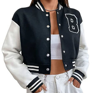 <b>Top</b> Selling Women Varsity Jacket <b>High</b> Quality Breathable Wool Cotton Lining Customized Options Comfortable Winter Raw Woven - Product Image 5