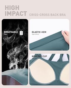 Breathable Custom Front Spandex Wholesale Backless High Quality Seamless Women Sportswear Gym Yoga Sports Bra Fitness Medium - Product Image 3