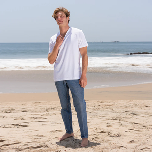 T-shirt pour homme en coton 100% brodé de qualité supérieure, 230g, couleur ivoire, confortable, décontracté, streetwear, tee-shirt doux, respirant, haut d'été - Product Image 4