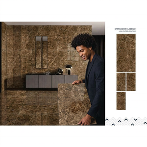 Carreaux de sol en porcelaine vitrifiée effet marbre noir fantaisie 600x1200mm, carreaux de porcelaine noir et or de qualité supérieure pour la vente en gros - Product Image 4