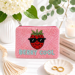 Porte-monnaie artisanal en perles, broderie cactus, dernier design - Product Image 4