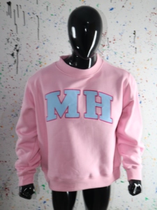 Sudadera MH Mock Neck 450 GSM con nombre personalizado, bordado en aplique, corte holgado, 100% algodón, felpa francesa. - Product Image 3