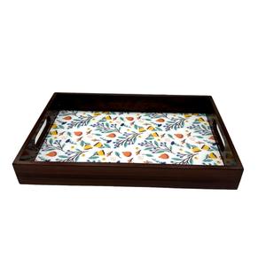 Bandeja de Servir de Madera Estilo Antiguo Moderno con Estampado Botánico de Bayas Silvestres, Plato Decorativo Rectangular al por Mayor para Pedidos al por Mayor - Product Image 2