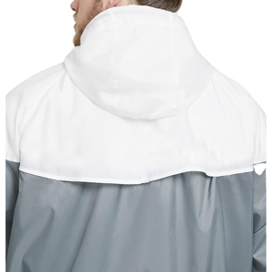 <b>Men's</b> Eco-Friendly Nylon/Cotton Color Block Winter Casual Stand Collar Bomber <b>Jacket</b> Zip-Up Hooded <b>Lightweight</b> Waterproof - Product Image 2