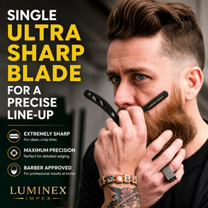 Luminex Impex Vintage Straight Razor Abalone Shell <b>Handle</b> Carbon Steel Shave Ready Barber Salon Razor - Product Image 5