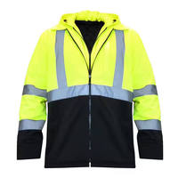 Veste de sécurité hivernale unisexe haute visibilité, imperméable, avec logo personnalisé, LED clignotante et réfléchissante, certifiée ANSI, pour travaux routiers - Meilleure vente