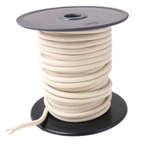 เชือกหนังเย็บสีขาวทรงกลมสำหรับทำสร้อยข้อมือและเครื่องประดับ - Product Image 1