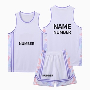 Factory Custom Fashion <b>Two</b>-<b>Piece</b> <b>Sets</b> Embroidered Breathable Sleeveless Basketball Uniforms Heavyweight <b>Mesh</b> Unisex Jersey - Product Image 1