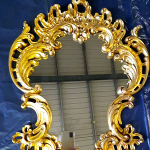 Miroir mural en laiton vintage : Décoration ornée victorienne - Product Image 1