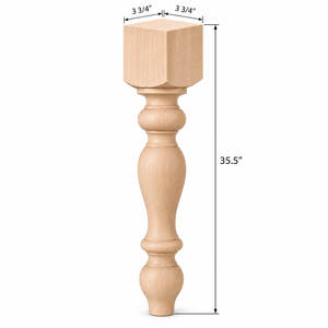 Solid wood table Solid Wood Furniture Leg Traditional Gourd Shape Table Base Home Office Use Easy Installation - Product Image 2