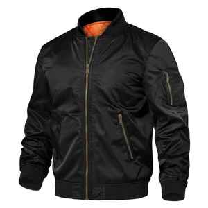 ACTIVE ENTERPRISES Classic Eco-Friendly Polyester/Cotton Crew Neck Bomber <b>Jacket</b> for <b>Men</b>-<b>Summer</b> - Product Image 2