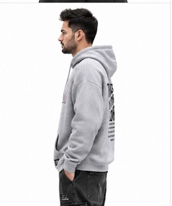 Sudadera con Capucha para Hombre, Estampado Serigrafiado, Mezcla de Algodón Suave, con Bolsillo Tipo Canguro, para Actividades al Aire Libre y Diarias - Product Image 6