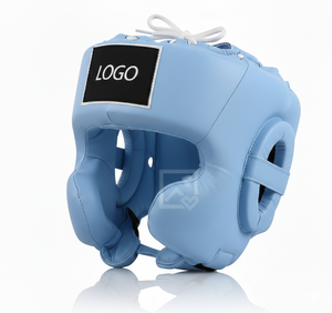 Casco de Entrenamiento de Cuero Vacuno Personalizado OEM para MMA, Diseño con Patrón Facial, Equipo de Protección para Kickboxing, Karate, Taekwondo y Boxeo - Product Image 2