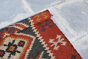 พรมคิลิมสไตล์วินเทจทำจากขนสัตว์และปอกระเจา  งานฝีมือพื้นเมือง  พรมชนเผ่า  พรมทอมือแบบแบน  พรมปูพื้น  รับสั่งทำตามขนาดที่ต้องการ - Product Image 5