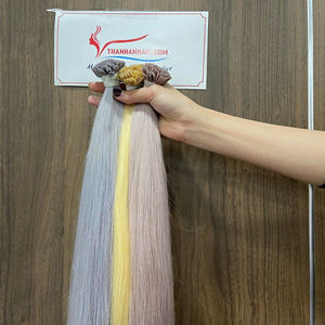 Prix de gros Paquet de cheveux humains à pointe de kératine droite 100% Extensions de cheveux bruts sans enchevêtrement sans perte prêt à expédier - Product Image 3