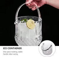 Nouveau seau à glace en acrylique, seau à champagne, refroidisseur de bouteilles de bière, garde les boissons au frais, seau à glace