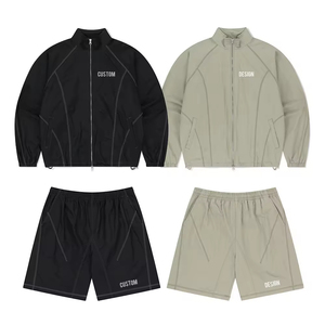 Men's High Quality Winter Hooded Casual <b>Tracksuit</b> Set Custom Logo New Design <b>Waterproof</b> Windbreaker Eco-Friendly Lightweight - Product Image 1