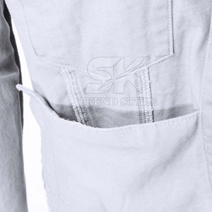 Chaqueta de mezclilla lisa para hombre con logotipo personalizado de alta calidad a bajo precio, chaqueta de invierno transpirable personalizada de talla grande para hombre - Product Image 6