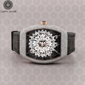 Reloj de Lujo para Hombre Charm Jewells, Acero Inoxidable, 40 mm, Bisel con Diamantes, Movimiento Mecánico Analógico, Correa de Cuero, Resistente al Agua 10 - Product Image 3