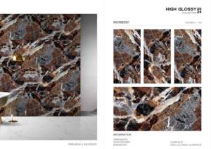 Azulejos de porcelana de lujo para interiores, superficie de alto brillo, 60x120cm, 600x1200mm, tamaño 24x48, para decoración moderna de paredes y suelos. - Product Image 2