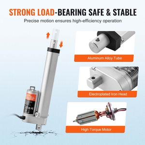 Attuatore Lineare 12V con Braccio di Montaggio per Cilindri ad Alta Velocità, 6 Pollici, 0.55 m/s, 220 libbre/1000 N - Product Image 5