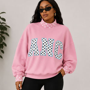 ANC Factory Direct <b>Mock</b> <b>Neck</b> Crew <b>Neck</b> Sweatshirt Women Men Ladies Unisex Greek Sorority Fraternity Chenille Embroidery Cotton - Product Image 4