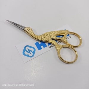 High Quality Gold Color Stork <b>Scissors</b> Suppliers Professional Sharp blade <b>Sewing</b> Craft <b>Scissors</b> Manufacturer Custom Logo Shear - Product Image 2
