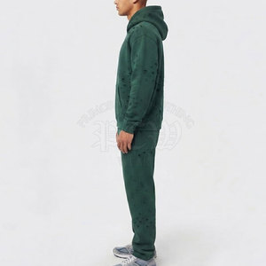 <b>Top</b> Selling <b>Distressed</b> Tracksuit Fashion Casual Set Stylish Comfortable Matching Outfit For Men Daily Wear Street Style - Product Image 3