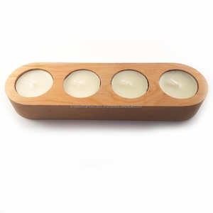 Designer Resin and Wood Combination T-Light Holder Handcrafted Decorative <b>Candle</b> <b>Stand</b> for Modern Living Room Decor - Product Image 3