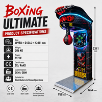 Neofuns Machine de boxe étanche à monnayeur, jeu d'arcade de frappe, équipement de divertissement sportif commercial