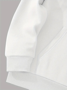 High Quality 380g Puff Print Blank Fleece Drop Shoulder Hoodies <b>Men</b> Cotton <b>Pullover</b> Wholesale Custom Letter Print Casual Autumn - Product Image 5