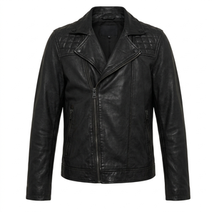 Blouson Bomber Homme en Cuir et Toile, Col Montant, Logo Frontal, Imperméable, Respirant, Tendance, Moderne, pour Clubs, Rendez-vous Décontractés, Streetwear - Product Image 3