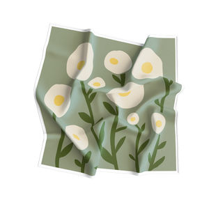 Reversible Women <b>Silk</b> Square <b>Scarf</b> Adult European American Pattern Digital Print Breathable All Seasons Daily Wear Fashion - Product Image 1