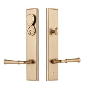 มือจับประตูคู่แบบคันโยก ทำจากทองเหลืองและสแตนเลส สำหรับเฟอร์นิเจอร์ บ้าน โรงแรม ปรับแต่งได้ พร้อมอุปกรณ์ประตูแบบมีช่องส่องและแบบปิด - Product Image 1