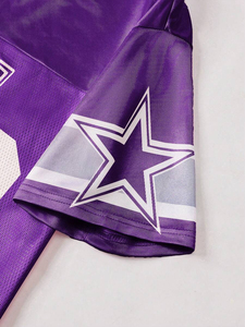 Full Customized 100% Polyester Short Sleeve Printed American Football Jerseys V Neck Boxy Style Breathable Quick Dry Customized - Product Image 3