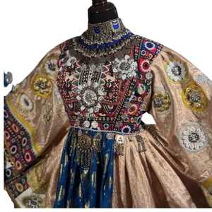 Nuevo Vestido Tribal Afgano Kuchi, Traje Salwar Kameez, Diseño de Diseñador Indio Pakistaní, Nuevo Diseño de Top con Cuello Bordado, Vestidos de Novia - Product Image 1