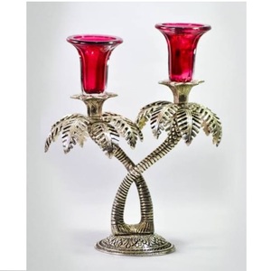 Handmade Decorative Candle Holder For <b>Tabletop</b> Decor Stand Customized Size <b>Tree</b> Shape Metal Candle Holder - Product Image 1