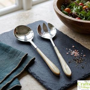 Ensemble de cuillères et fourchettes à salade en acier inoxydable, résistant au lave-vaisselle, pour une utilisation en cuisine - Product Image 3