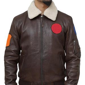 Genuine Cowhide Leather Jacket Men Zipper-Front Leather Men's Jackets & Coats Windproof Leather Jacket and Coats for Men - Product Image 1