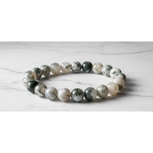 Dendrite Agate Beaded <b>Healing</b> Crystal <b>Bracelet</b>-Natural Handcrafted Wholesale India - Product Image 4