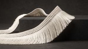 Ribete de encaje de macramé de algodón hecho a mano para cortinas, decoración del hogar y textiles decorativos - Product Image 4