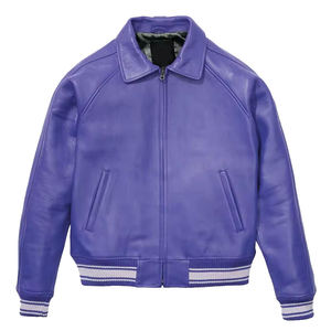 2026 Supplier American Style Casual Genuine <b>Leather</b> Sheep <b>Winter</b> High Street Stand Collar Men's <b>Jacket</b> Windproof Breathable - Product Image 4