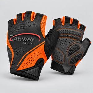 Durable Cycling Gloves Breathable Stretch Fabric Comfortable Fit Shock Absorbing Padded Palm Anti Slip Grip For Road Cycling - Product Image 3