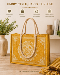Sac de courses en jute avec fermeture magnétique - Product Image 2