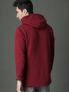 Sweat-shirt à capuche pour homme, color-block rouge et bleu marine, coupe classique, décontracté, pour l'automne, BRG, sweats à capuche et sweat-shirts pour homme - Product Image 2