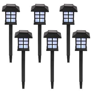 Spedizione Gratuita 6 Lanterne Solari a LED Bianche per Cortile e Giardino Esterno Alimentate a Batteria DC YJ - Product Image 1