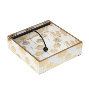 Boîte de rangement carrée en bois imprimée pour mouchoirs, élégante et décorative, pour table à manger, table basse, usage domestique - Product Image 5