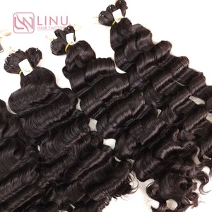 Prix usine 100% brut vierge vietnamien trame humaine dentelle perruque lâche vague profonde couleur brune Super Double dessiné Extensions de cheveux - Product Image 1
